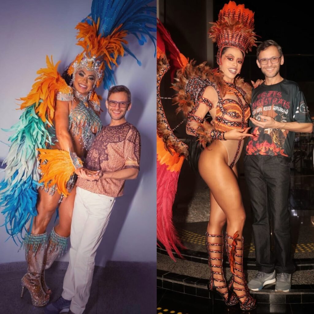 Maquiador Anderson Natio brilha no Anhembi e faz história com musas no Carnaval
